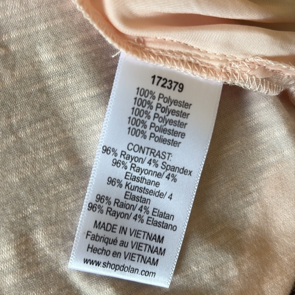 Dolan Light Pink V-Neck Blouse - Picture 8 of 8